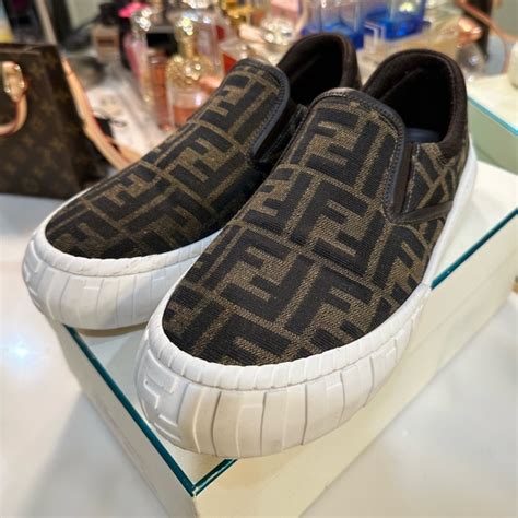 fendi slip-on sneakers|Fendi designer high top sneakers.